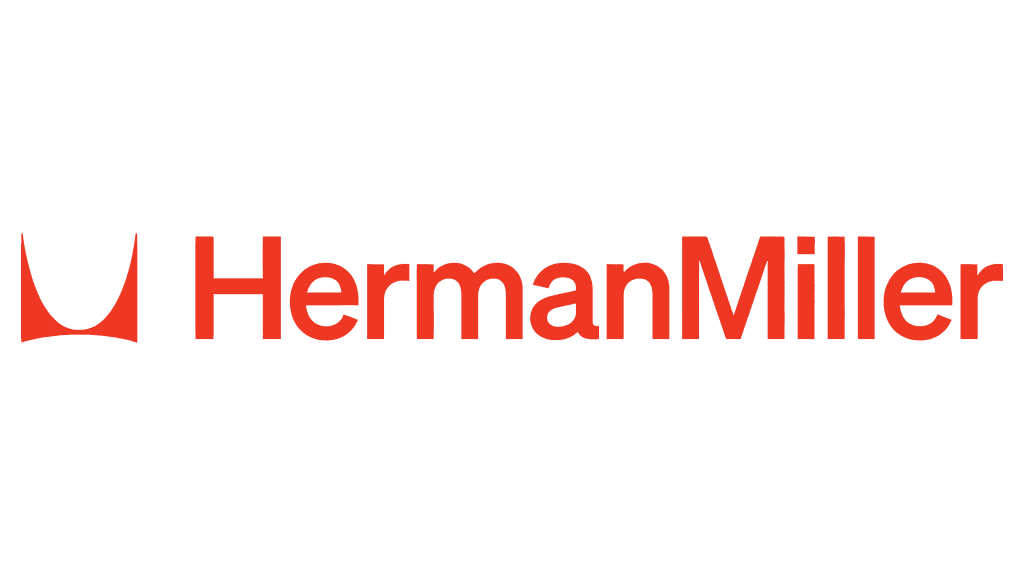Herman Miller logo. Iconic furniture design and office solutions. Explore modern chairs, tables, and home furnishings.
