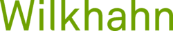 Wilkhahn Logo: Green text on grey background. Office furniture and ergonomic seating solutions from Wilkhahn.