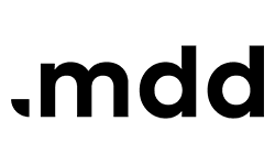 MDD brand logo, black text on teal background. MDD is a company specializing in office furniture solutions.