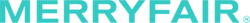 Merryfair logo. Stylish teal wordmark against a gray backdrop, representing the furniture manufacturer's brand identity.