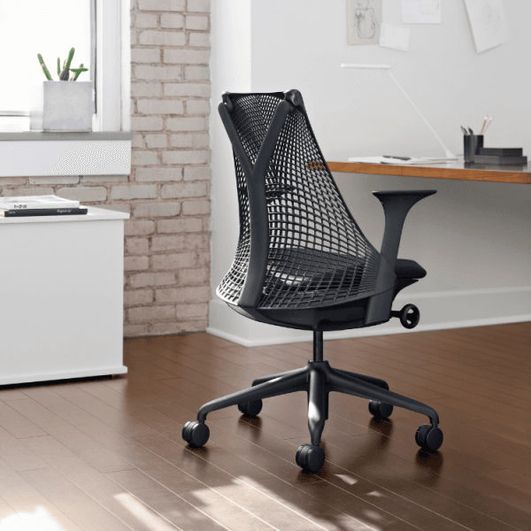 Herman Miller Sayl Chair in Black with medium suspension back